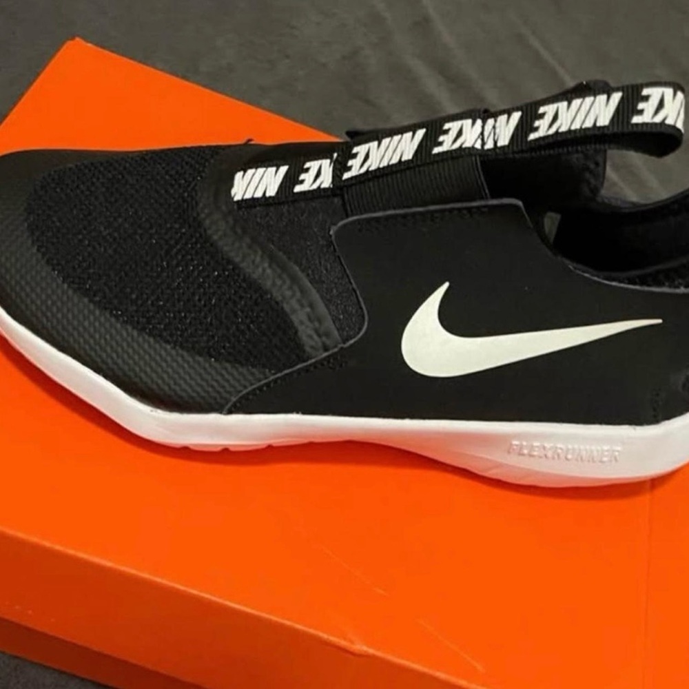 Nike Kids Black and White Slip-On Sneakers